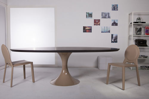 Mesa contemporânea - SALISBURY 87IN - MODLOFT - em madeira / em madeira laqueada / oval