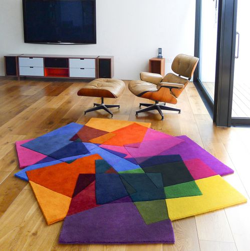Tapete contemporâneo - AFTER MATISSE - Sonya Winner - estampado / em lã da Nova Zelândia / retangular