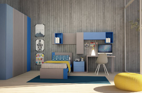 Quarto infantil cinza - COOL 06 - Mob. Granzotto - de menino