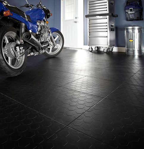 Revestimento de piso em PVC - NOVAFLEX BLACK - Novalis International - para o setor terciário / em placas / texturizado