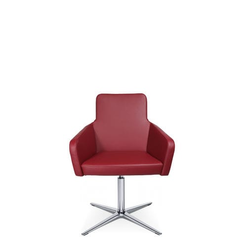 Poltrona para interlocutor contemporânea - W-CUBE 1 C - Wagner - Eine Marke der Topstar GmbH - em tecido / em couro / metálica