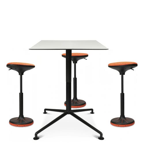 Banqueta de trabalho contemporânea - W3 - Wagner - Eine Marke der Topstar GmbH - em tecido / em couro / com base em plástico