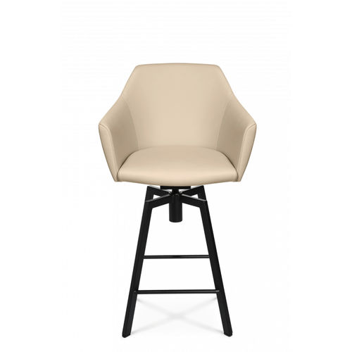 Banqueta alta contemporânea - W-CUBE 5 M - Wagner - Eine Marke der Topstar GmbH - em couro / em aço / em feltro