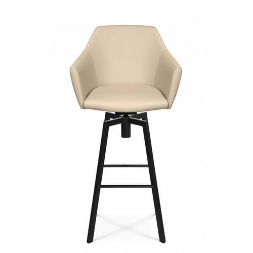 Banqueta alta contemporânea - W-CUBE H - Wagner - Eine Marke der Topstar GmbH - em couro / com base em aço / com 4 pés