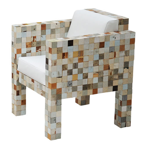 Poltrona contemporânea - 3890-4  - piet hein eek - em material têxtil / em material revalorizado