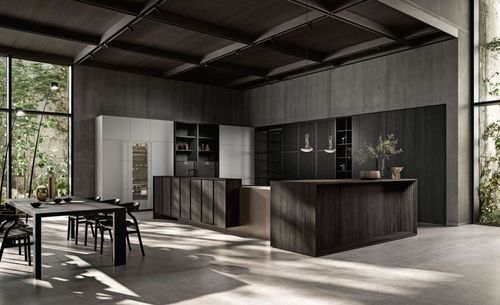 Ilha de cozinha moderna - TAI O - Key cucine - em pedra calcária / em mármore / em metal laqueado