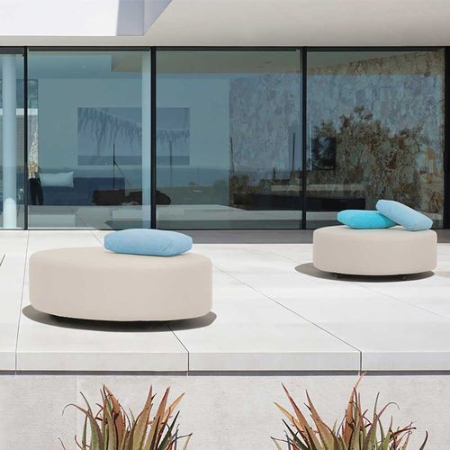 Otomana contemporânea - JOJ  - april furniture - em tecido / redonda / com almofadas