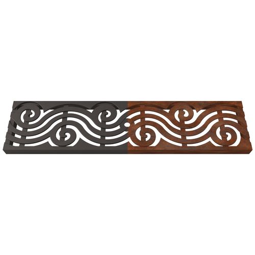 Grelha para calha de piso em ferro fundido - ARGO  - Lateral Design Studio - para piscina / para espaço público / para pátio