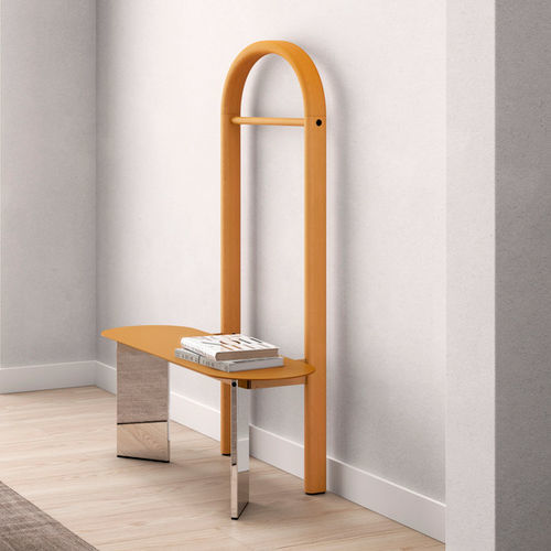 Banco contemporâneo - VALET STAND - Systemtronic - em madeira de freixo / em alumínio / sem encosto