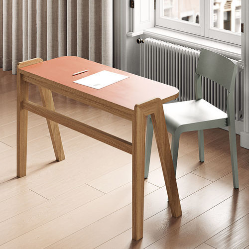 Mesa secretária de piso - Workin - Sculptures Jeux - de design escandinavo / em laminado / reta