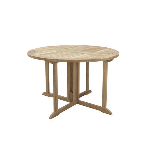 Mesa de jantar contemporânea - Savana - Il Giardino di Legno - em teca / com base em teca / redonda