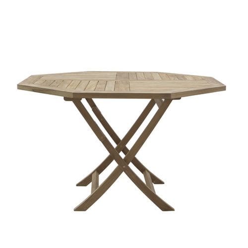 Mesa de jantar contemporânea - Moon - Il Giardino di Legno - em teca / com base em teca / octogonal