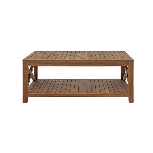 Mesa de centro contemporânea - Venezia - Il Giardino di Legno - em teca / com base em teca / retangular