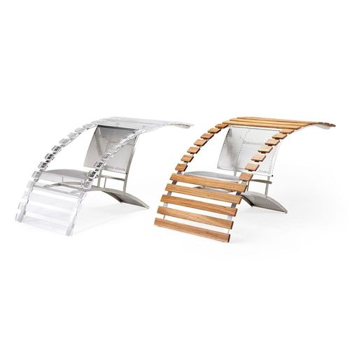Cadeira de design original - ARCVS - PALMAR arredi - para ambiente externo / de metacrilato / em madeira