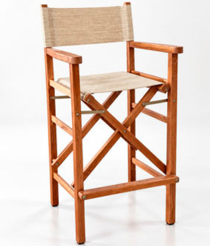 Banqueta alta contemporânea - ERA - PALMAR arredi - em tecido / com base em madeira / com 4 pés