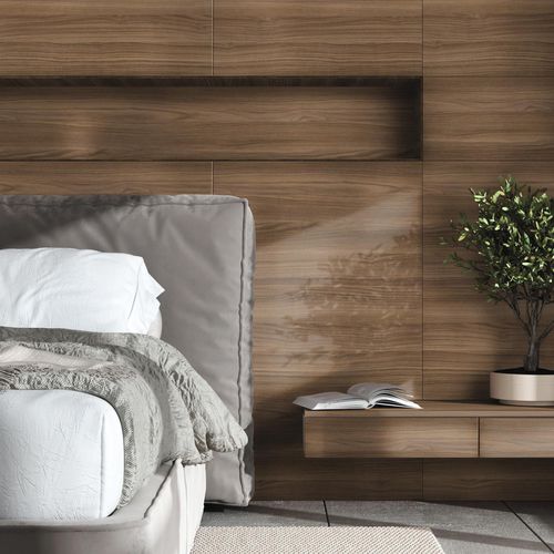 Painel decorativo de revestimento - K2818 AN Walnut Umbra - Kaindl - para móveis / de parede / para ambiente interno