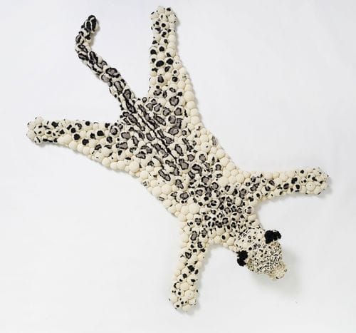 Tapete de design original - Snow Leopard - MYK Berlin - com animais / em lã de merino / de nós atados à mão