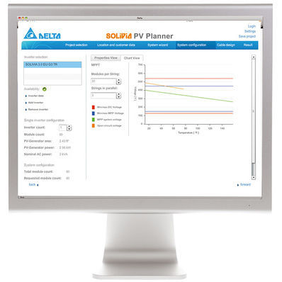 Software de projetos - PLANNER - Delta Energy Systems - para usina de energia fotovoltaica