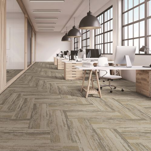Carpete em placas - PROSPECT PLANK - Stanton Carpet Corporation - tufado / em nylon