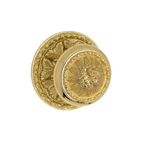 Puxador de porta tipo botão efeito clássico - 0C0594.595.01 - Bronces Mestre, S.A. - metálico / acetinado / polido