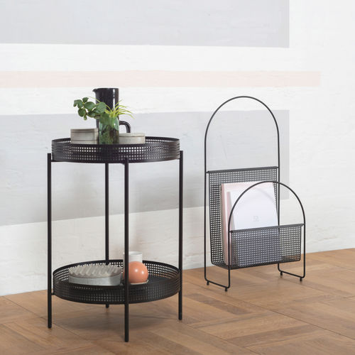 Mesa lateral contemporânea - AMI  - OK DESIGN - metálica / com base metálica / redonda