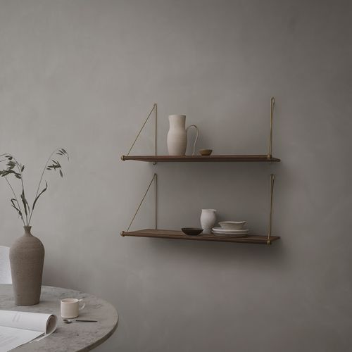 Estante de parede - LOOP - WEDOWOOD - contemporânea / em carvalho / em bambu