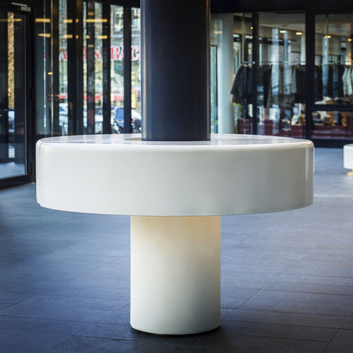 Mesa contemporânea - HAMBURG  - Stayconcrete - em concreto / redonda / com iluminação