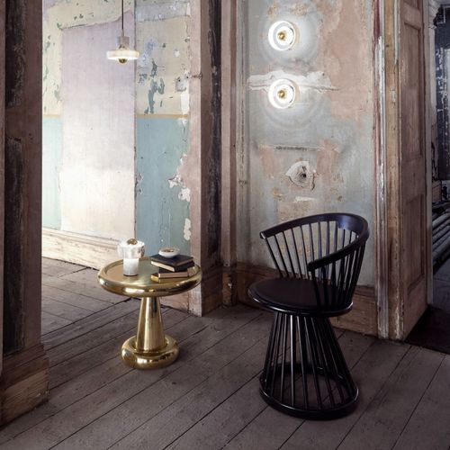 Mesa de centro contemporânea - SPUN : SUT01B - Tom Dixon - em latão / redonda / da linha comercial