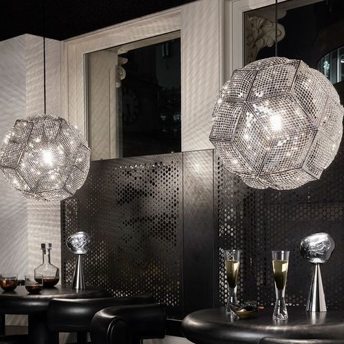 Pendente - PUFF - Tom Dixon - em aço inoxidável / contemporânea / Wire