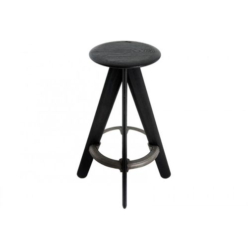 Banqueta alta contemporânea - SLAB : WOS01BL/WOS01NA - Tom Dixon - em carvalho / da linha comercial / de Tom Dixon