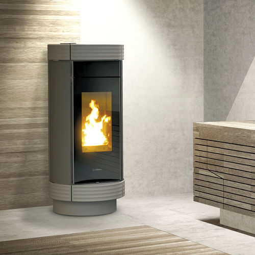 Salamandra com caldeira a pellets - IONICA IDRA METALCOLOR - THERMOROSSI - 5 kW–10 kW / 20 kW–50 kW / multicombustível