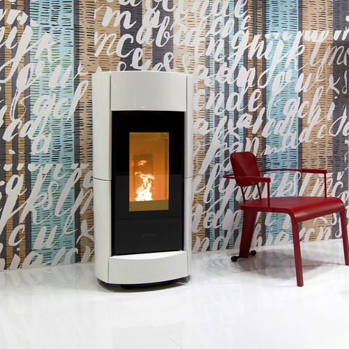 Salamandra a pellets - CHIC NATURAL PLUS EVO - THERMOROSSI - 7 kW / de instalação livre / contemporânea