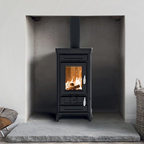 Salamandra a lenha - Sofia Evo Easy - THERMOROSSI - 5 kW–10 kW / de piso / contemporânea