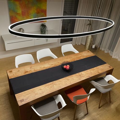 Luminária técnica pendente - DOPPIO ELLIPSE - Sattler GmbH - de LED / elíptica / IP50