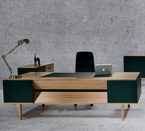 Mesa executiva - ERVA  - SOLENNE OFFICE FURNITURE - contemporânea / em madeira / da linha comercial