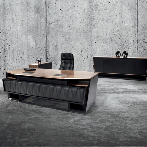 Mesa executiva - TORONTO  - SOLENNE OFFICE FURNITURE - contemporânea / em madeira / em couro