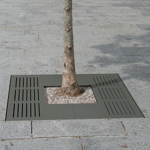 Grelha arvoreira quadrada - AZIMUT - ACCENTURBA - em aço galvanizado / em aço termolacado