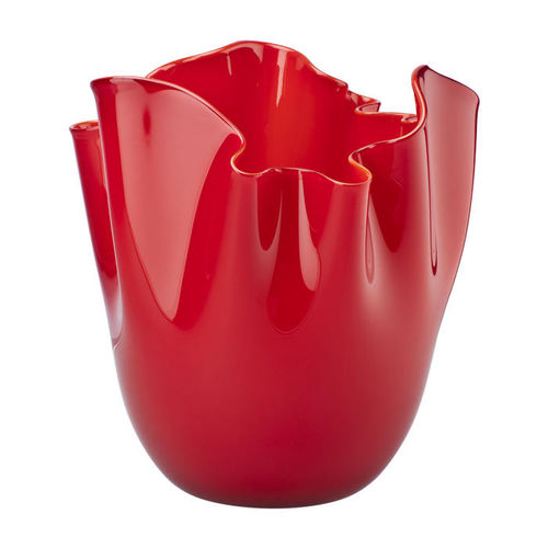Vaso contemporâneo - FAZZOLETTI OPALINI - Venini - em vidro soprado / vermelho