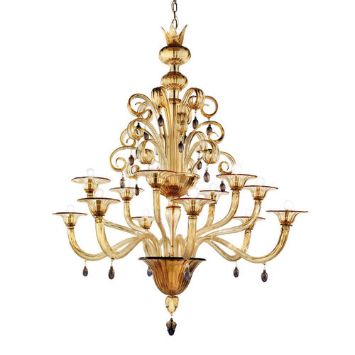 Lustre contemporâneo - VITTORIALE - Venini - em vidro / em vidro soprado / metálico