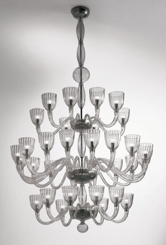 Lustre contemporâneo - MARTINENGO - Venini - em cristal / em vidro soprado / metálico
