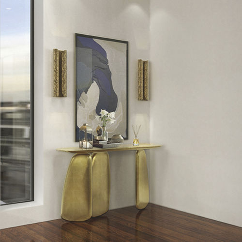 Arandela contemporânea - VELLUM - BRABBU DESIGN FORCES - para ambiente interno / para ambiente externo / em latão escovado