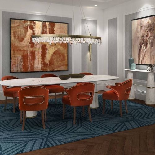 Cadeira de sala de jantar clássica - NANOOK  - BRABBU DESIGN FORCES - para ambiente interno / em veludo / com base em nogueira