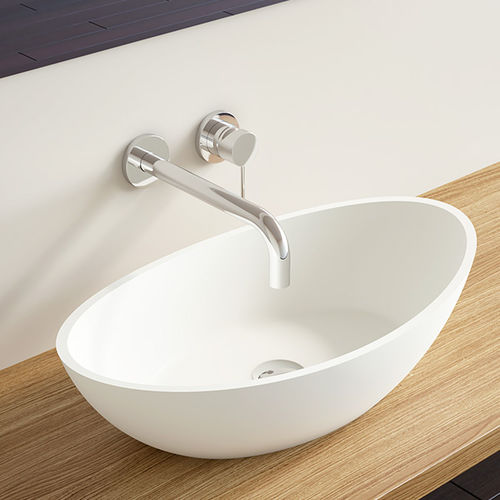 Misturador monocomando para lavatório - WAT-02-XL - Badeloft GmbH - para lava-mãos / de parede / em aço inoxidável