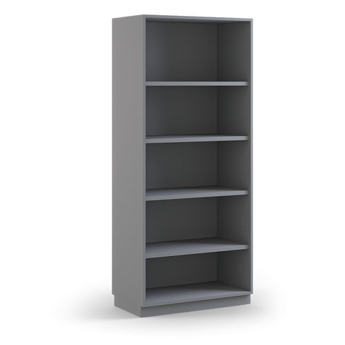 Livreiro contemporâneo - J - Balma - em laminado melamínico / branco / preto