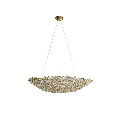 Lustre contemporâneo - ETERNITY DEMI-LUNE - KOKET Love Happens - em cristal / em latão / para 10 lâmpadas