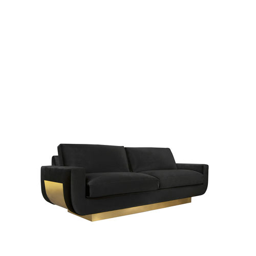 Sofá contemporâneo - SOFIA - KOKET Love Happens - em veludo / com braços / preto