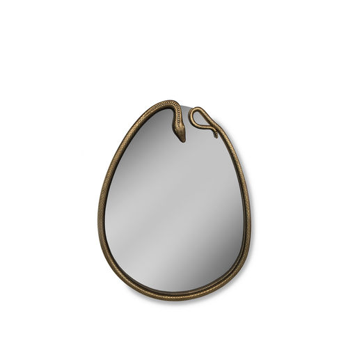 Espelho de parede - SERPENTINE PEAR-SHAPED - KOKET Love Happens - de design original / oval / em madeira folheada a ouro