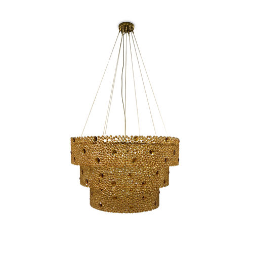 Lustre contemporâneo - ETERNITY 3 TIER - KOKET Love Happens - em latão / em cascata / de LED