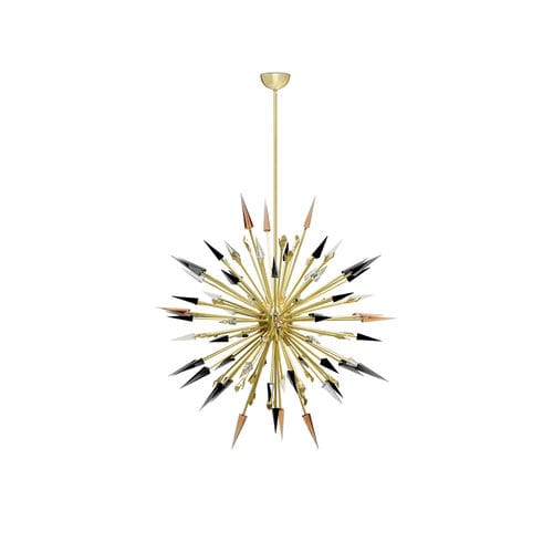Lustre de design original - OUTBURST - KOKET Love Happens - em vidro / em latão / Sputnik