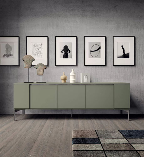Buffet aparador contemporâneo - Hug - Presotto - em madeira laqueada fosca / em madeira laqueada brilhante / metálico